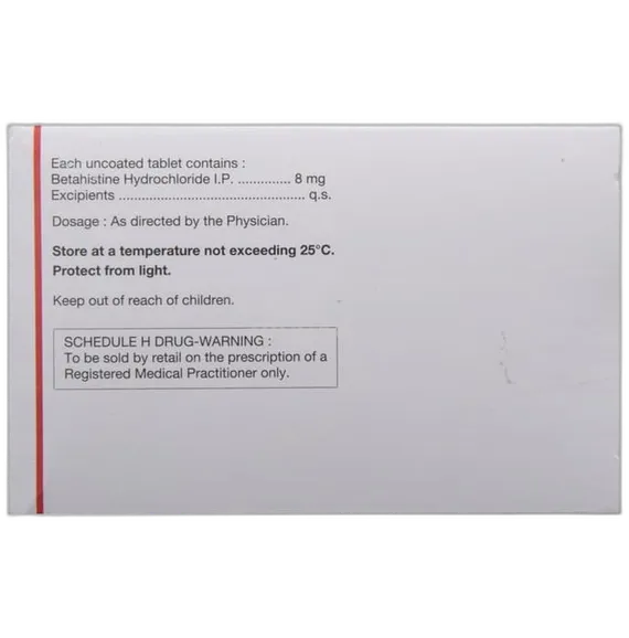 vertin 8mg tablet 15's